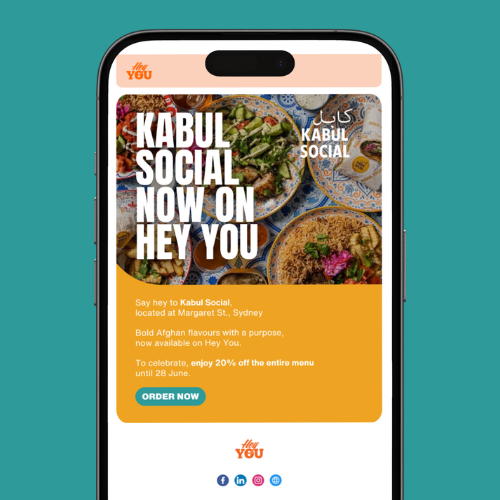 Email newsletter on phone