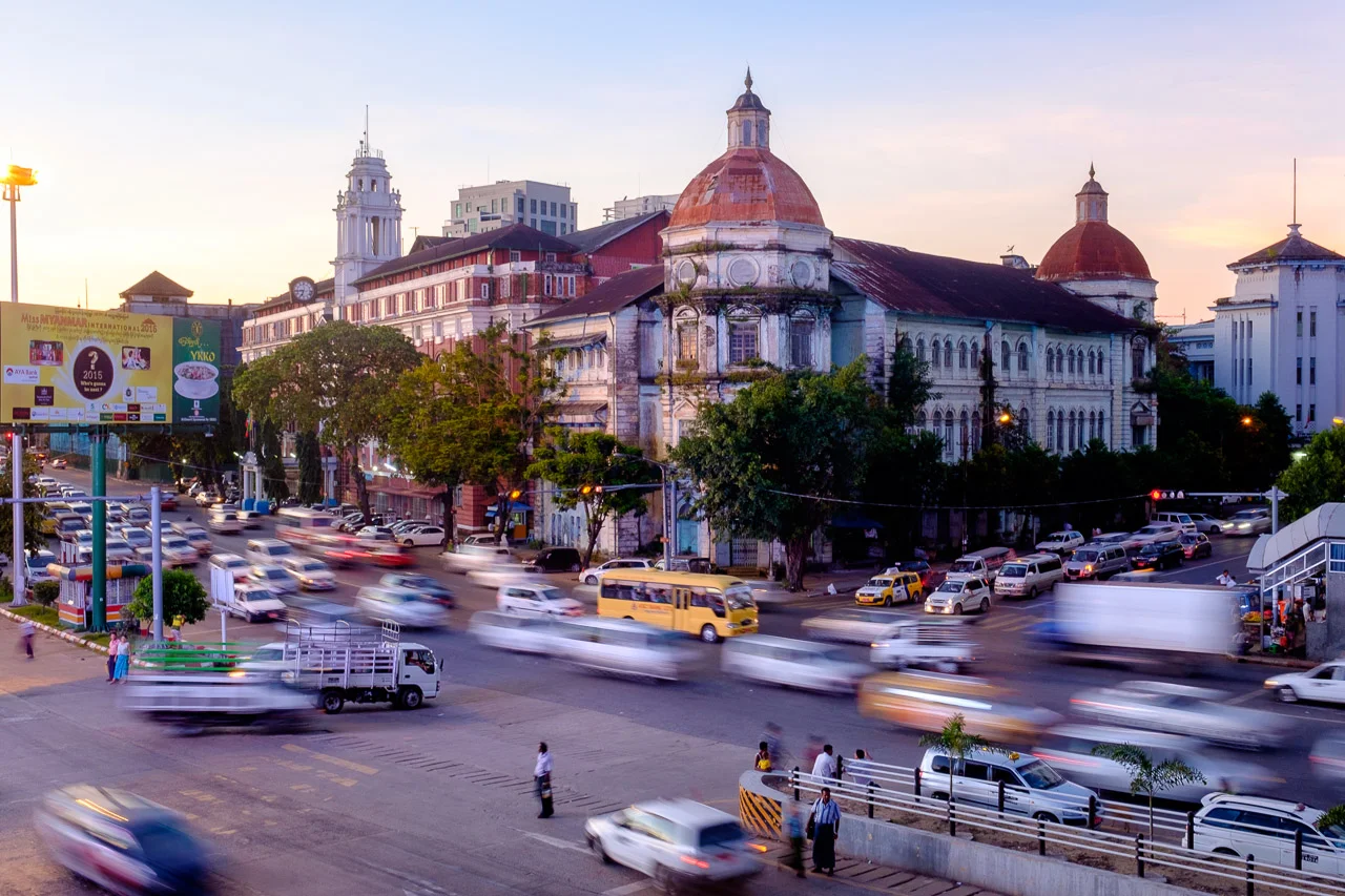 Yangon is a rapidly expanding Asian Capital. According to the Yangon Heritage Trust (YHT), as much as 35% of downtown Yangon was destroyed between 1990 and 2011 to make way for new development projects. That's about 1,800 buildings. (source: http://www.bbc.com/news/business-31146066 )  Burma 2015 - Francesco Vicenzi Photography 