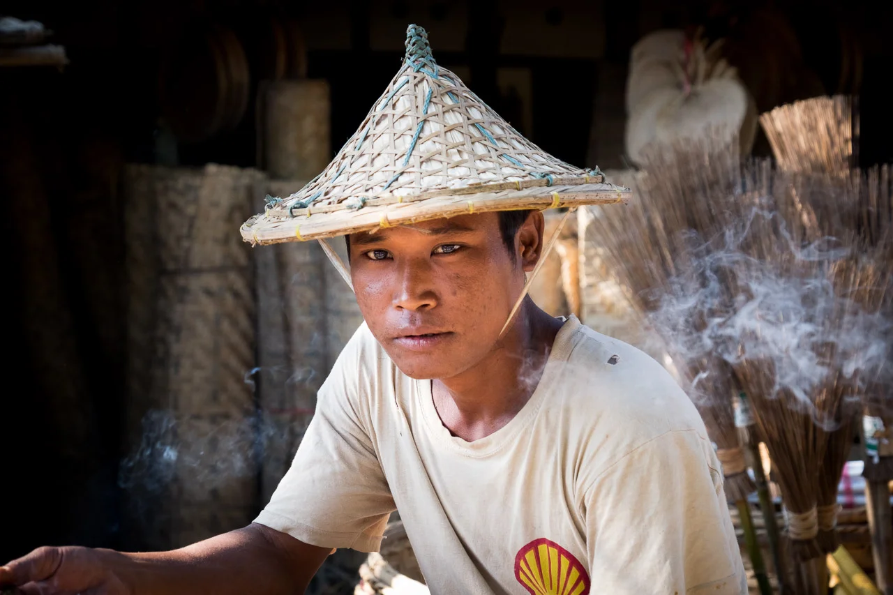  A rickshaw driver poses for a portrait during a break.&nbsp;  Burma 2015 - Francesco Vicenzi Photography 