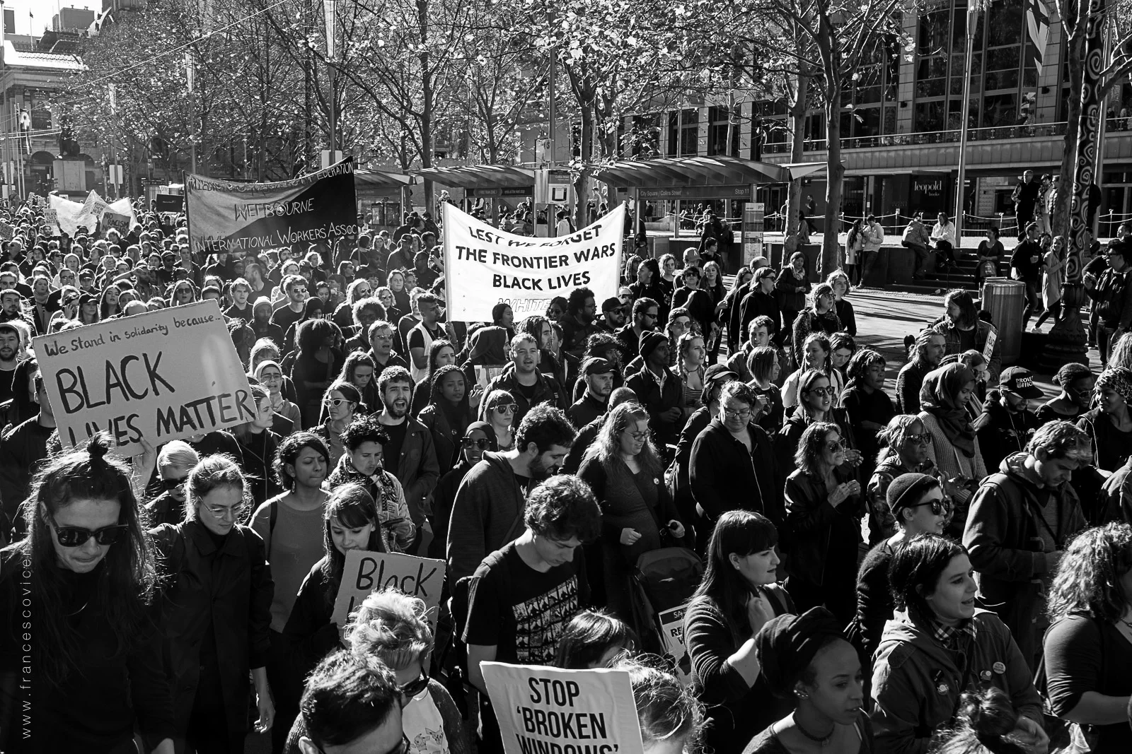 Black Lives Matter Demonstration - Melbourne Photo: https://www.facebook.com/francescovicenziphoto/