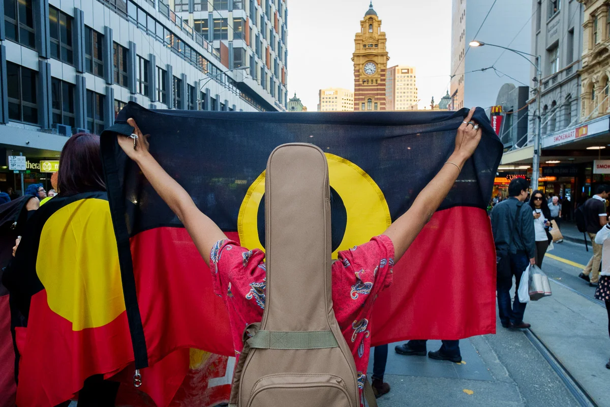 Warriors of the Aboriginal Resistance Protest - Melbourne
