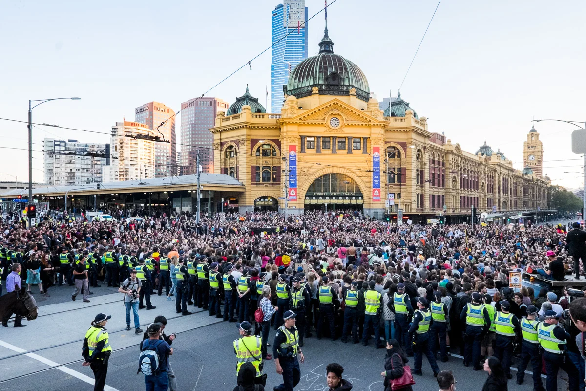 Warriors of the Aboriginal Resistance Protest - Melbourne
