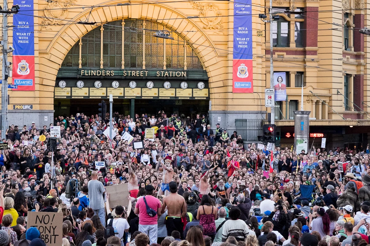 Warriors of the Aboriginal Resistance Protest - Melbourne