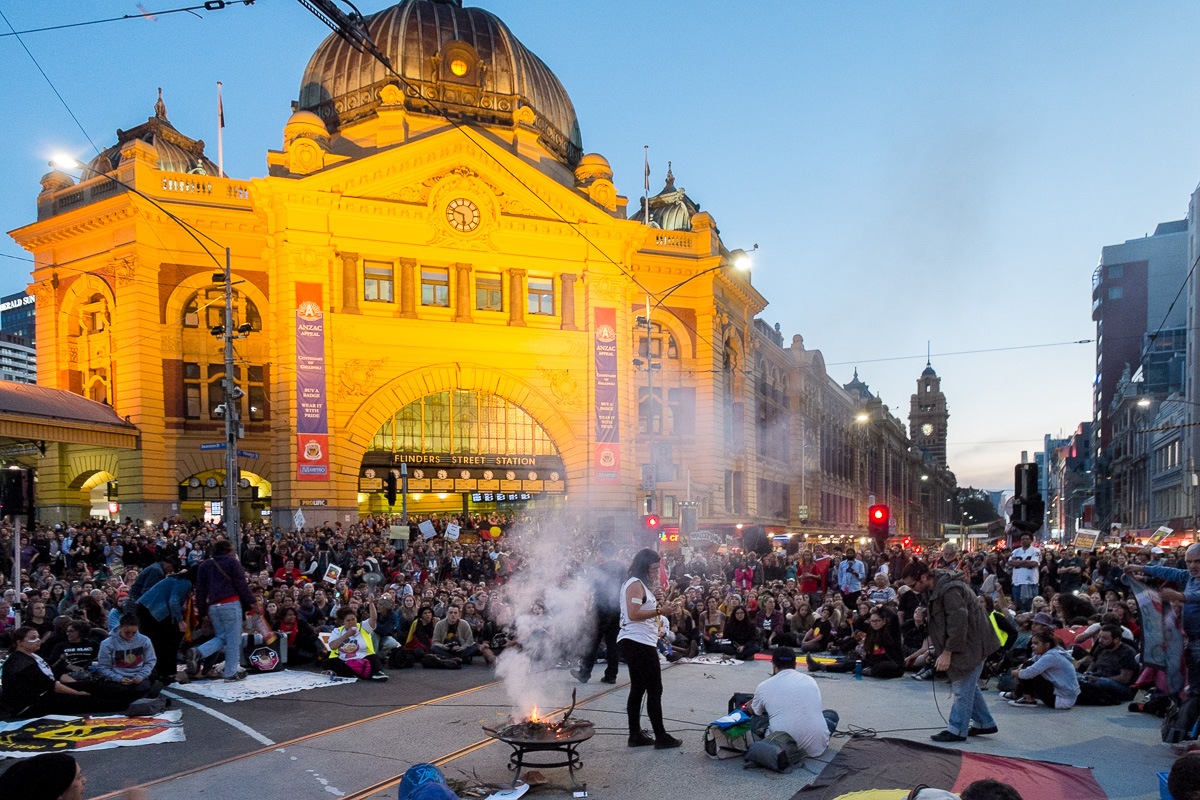 Warriors of the Aboriginal Resistance Protest - Melbourne