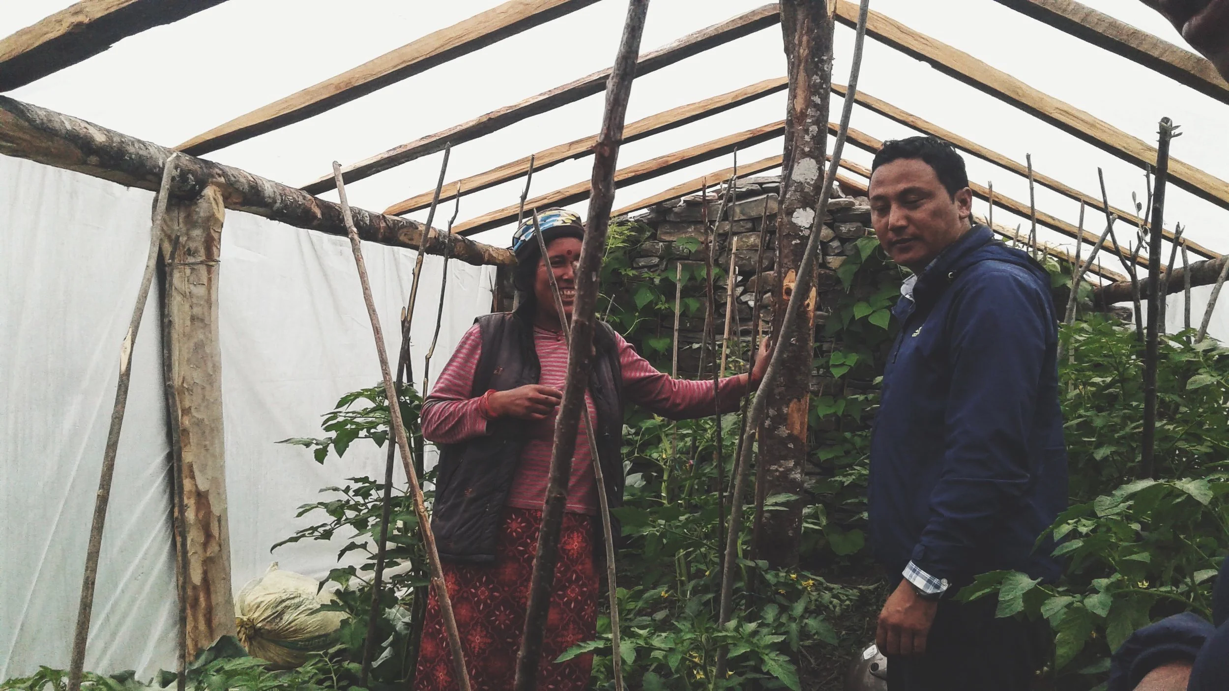 "We grow a variety of vegetables to eat during the winter months. The weather in Mustang is very harsh and in the past we were unable to grow much, so modern food security techniques are important."