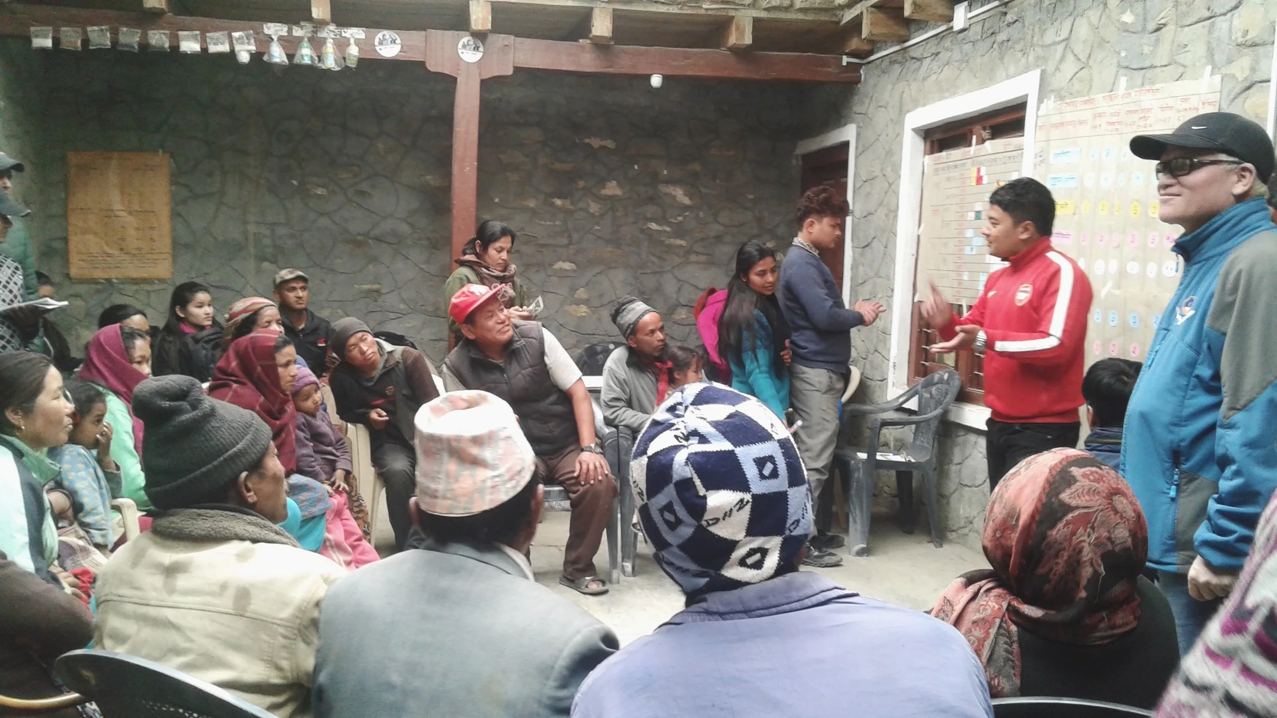 "Discussion of climate change issues occurring in region. Many different groups of people came together to talk about issues and preventative measures."