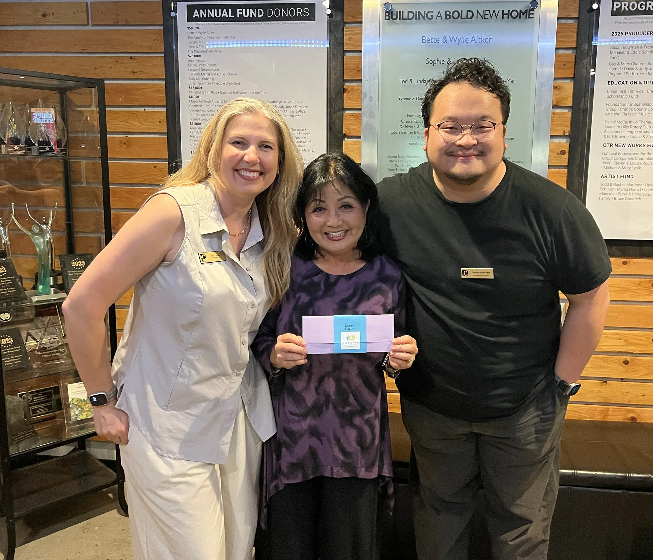 2025 - So-Phis Donation to Chance Theater