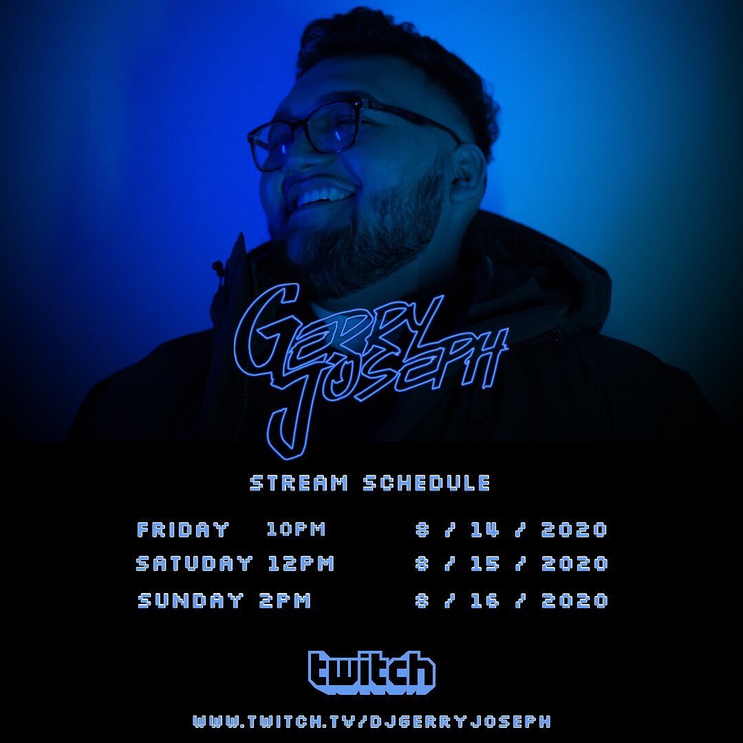 My updated schedule for the rest of this week. Got some new overlays and visuals. Really excited with how everything is turning out. Make sure you tune in tonight at 10PM CST!