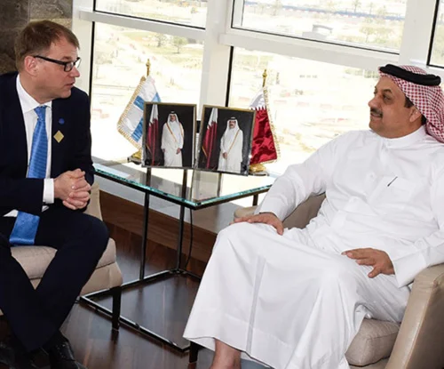 Qatar’s Defense Minister Meets Finland’s Prime Minister