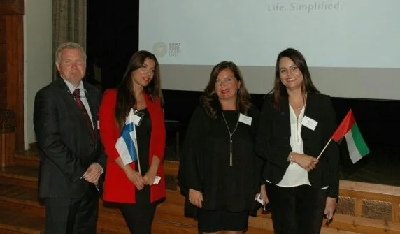 Jussi Kiiskinen, Advion Group, Nawal Belkhir, Ontime Group, Jaana Räsänen-Pentti, FBC Honorary Chairman and the Gulfpoint Partner, and Katia Al-Kaisi, FBC Vice Chairman and the Gulfpoint