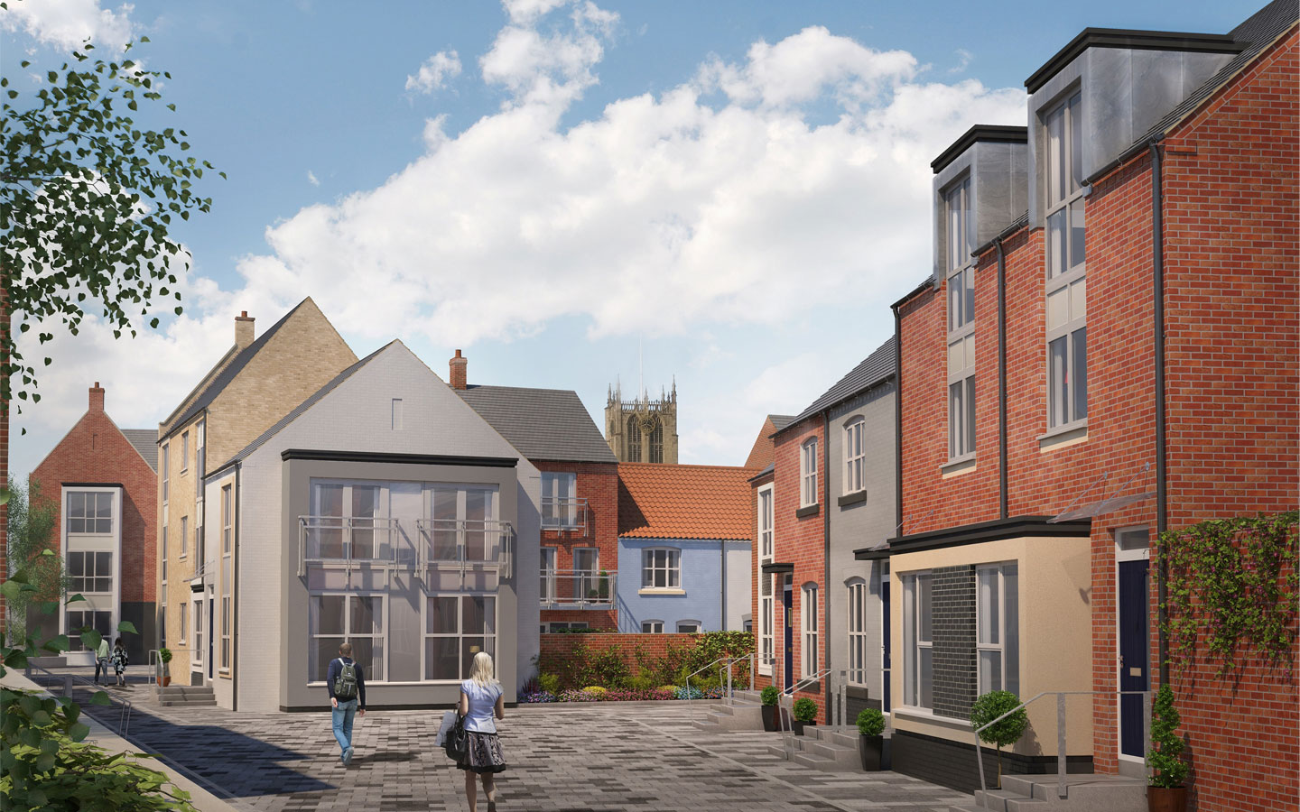 A computer-generated image showing how the reinstated Scott’s Square in Hull’s Fruit Market will look. The origins of the square date back to 1757.
