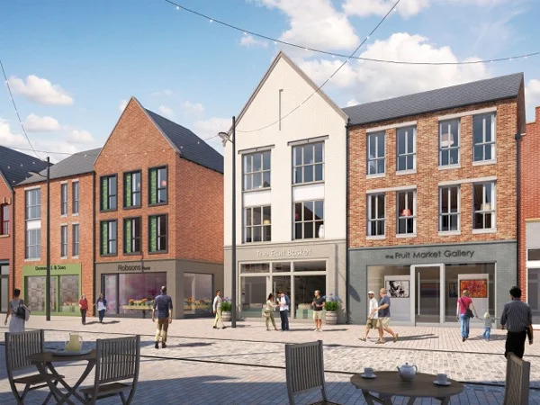 The development includes apartments above commercial units in Humber Street in the heart of the Fruit Market.