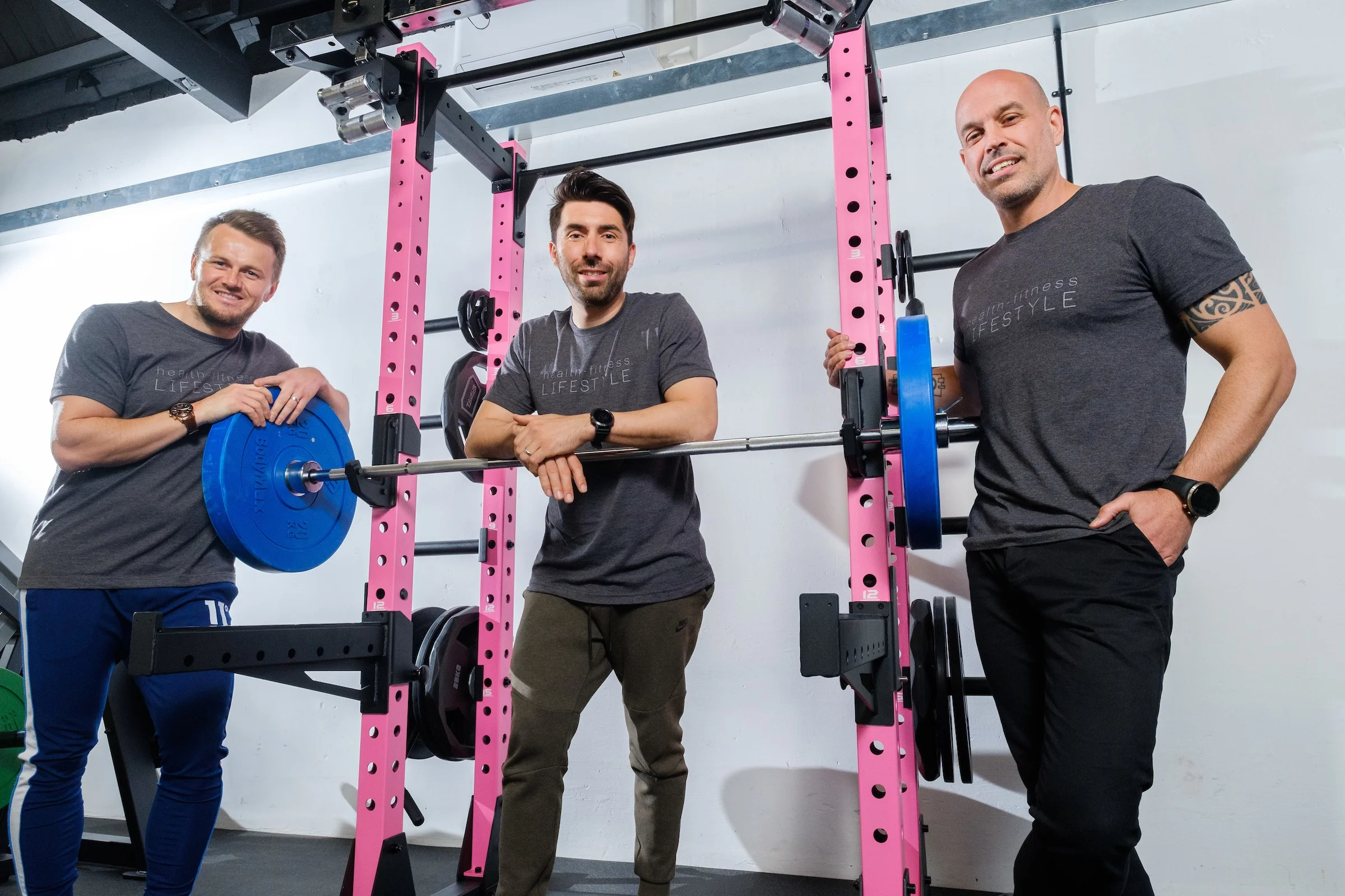 From left, Wayne Audsley, Riccardo Seaton and Dale Robinson are inviting people to try out their new urban gym and fitness space in Hull’s regenerated Fruit Market waterfront quarter.