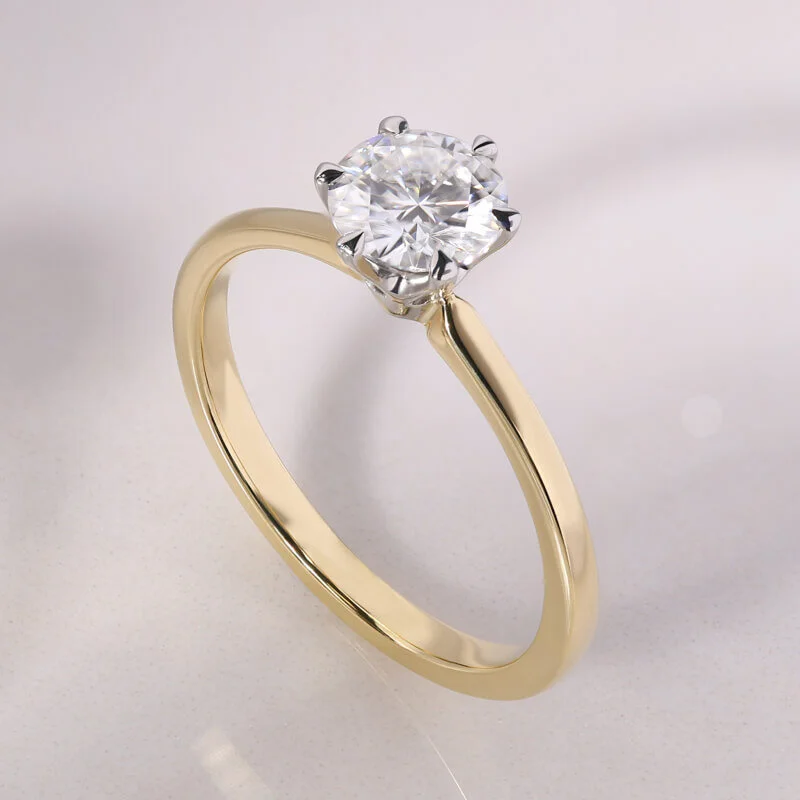 solitaire diamond ring with diamond band