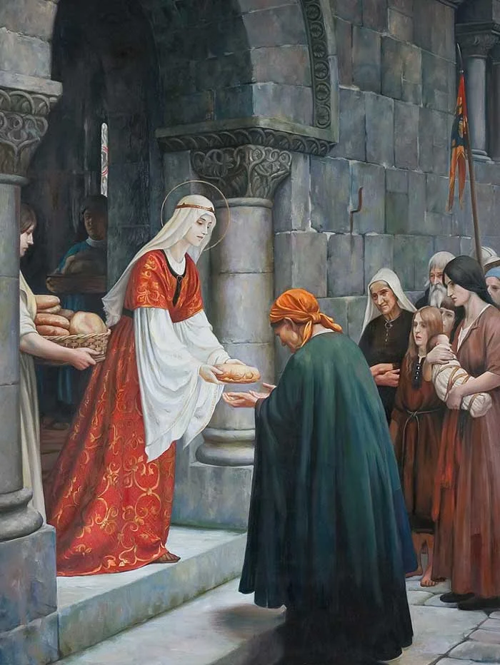 ✞ Od 1228 Tercjarka III Zakonu św. Franciszka ✞ Kanonizowana: 27.05 1235 przez papieża Grzegorza IX ✞ Wspomnienie liturgiczne: 17.11 ✞ Patronka dzieł miłosierdzia