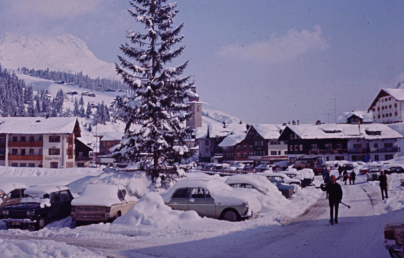Lech in January 1967, home to the beautiful Gasthof Post