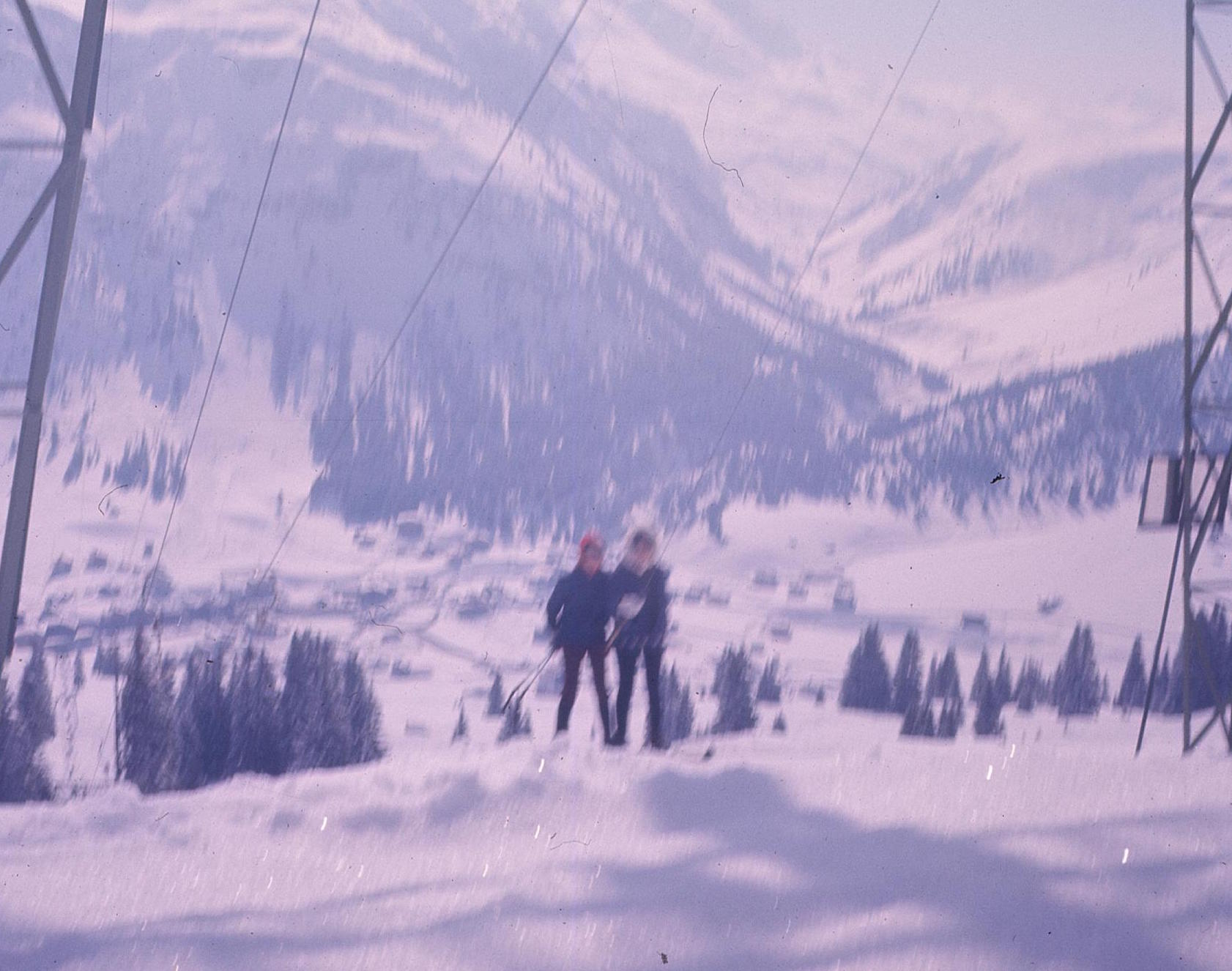 Chump and Ingrid on a meat-hook somewhere in the Arlberg