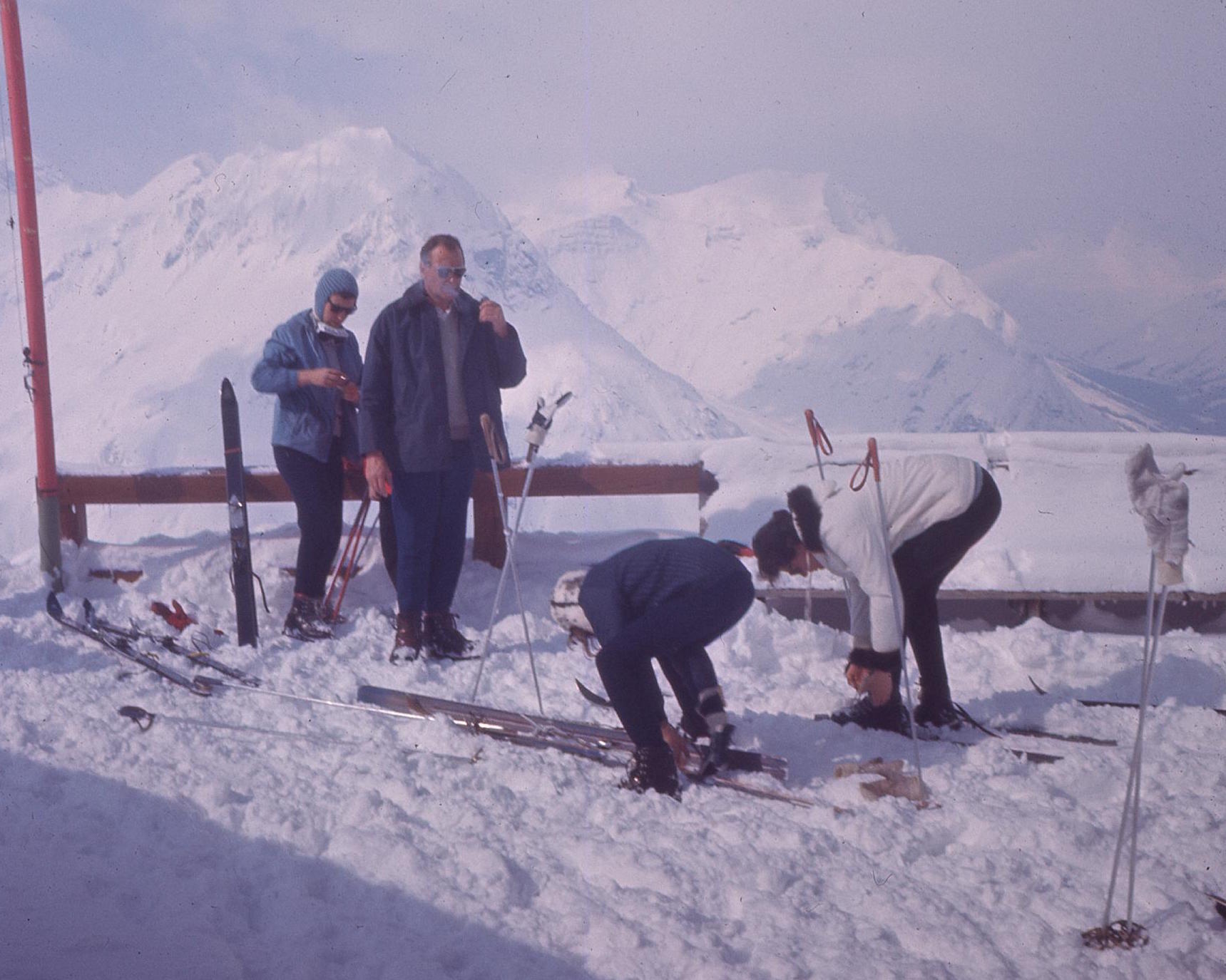 June and us at the top of the Schlegelkopf. Note Pa's pipe (he gave up smoking later in the year)
