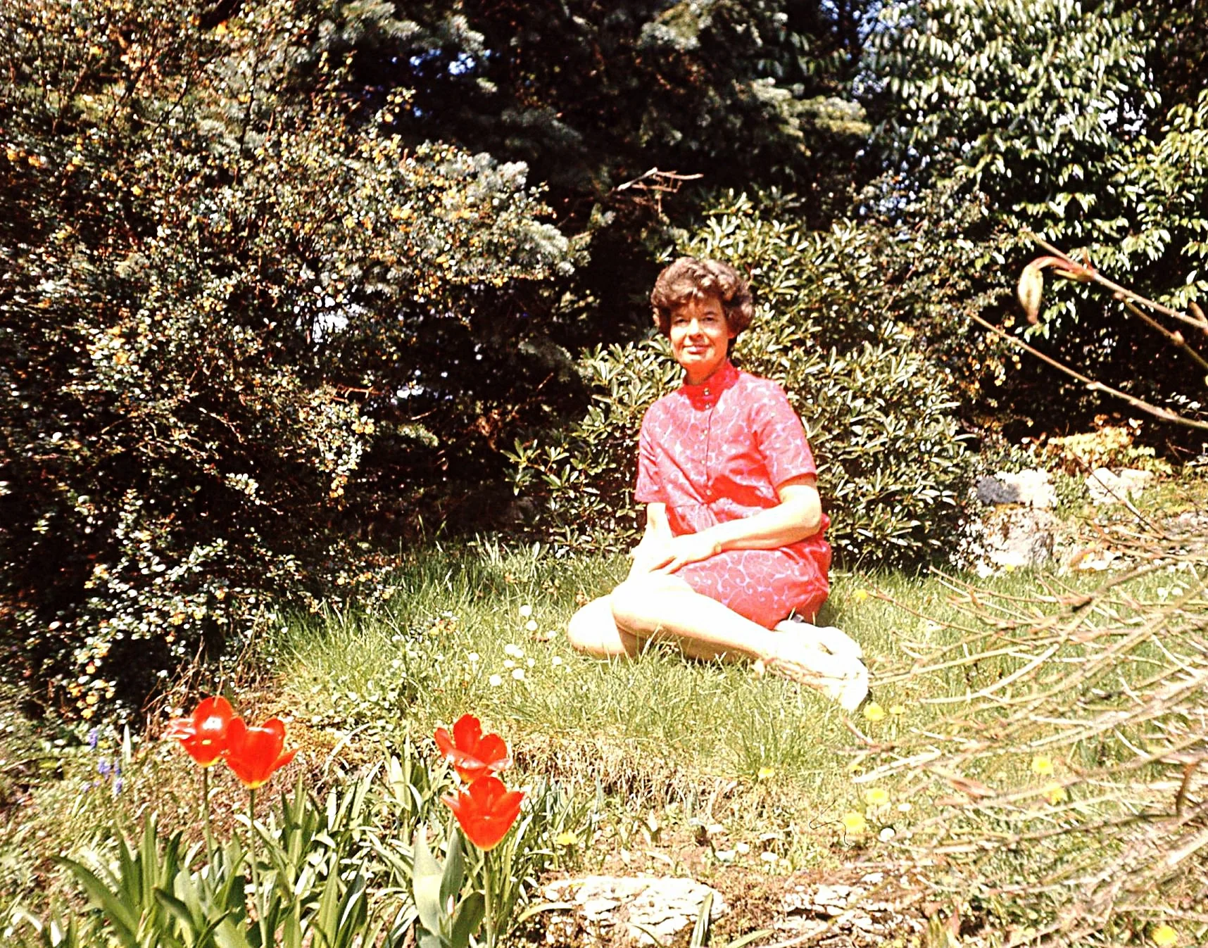Mummy working hard in the rockery