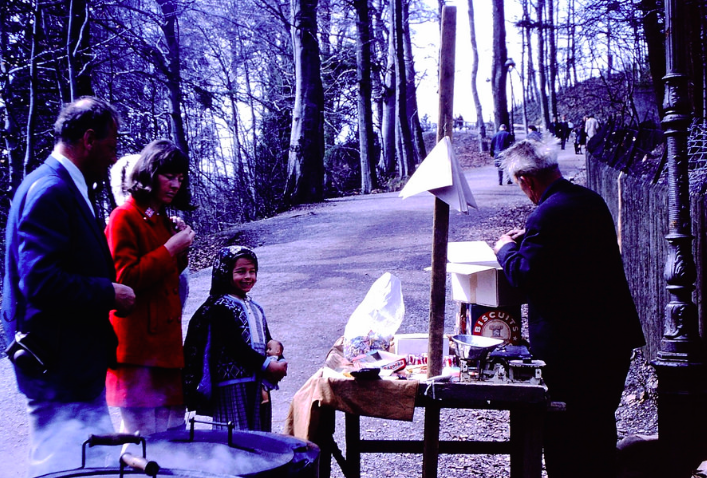 Stopping off for chestnuts at Üetliberg, with Jane. Photo Rhys Williams