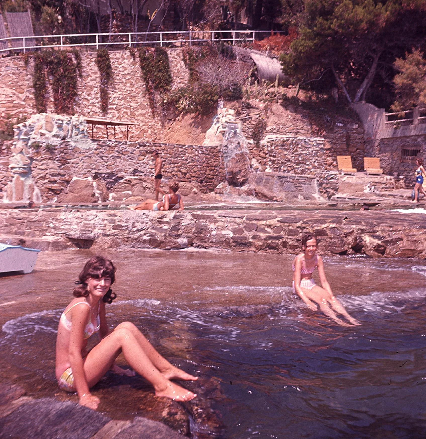 Ingrid and Chump, on the 'roches' at Roches Fleuries