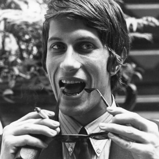 There was this chap at another table who looked terribly like... "the suave, handsome boulevardier Jacques Dutronc." (T he Guardian, 2016)