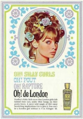 Jean Shrimpton, face of Yardley, 1967