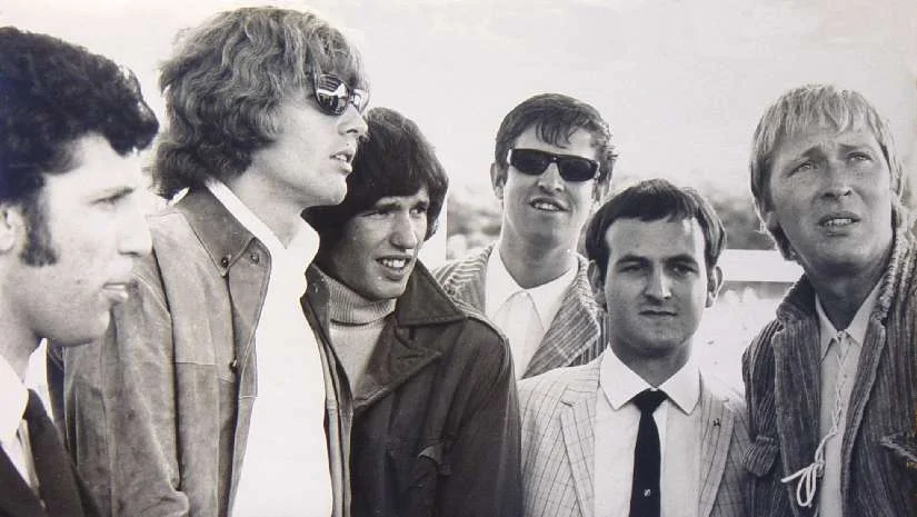 Ed 'Stewpot' Stewart, Radio London legend, the one in the dark glasses - to the right of the Walker Brothers