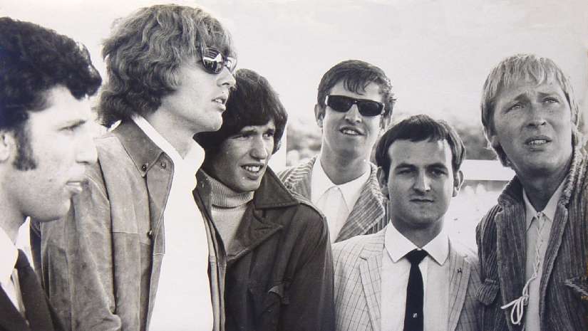 Ed 'Stewpot' Stewart, Radio London legend, the one in the dark glasses - to the right of the Walker Brothers
