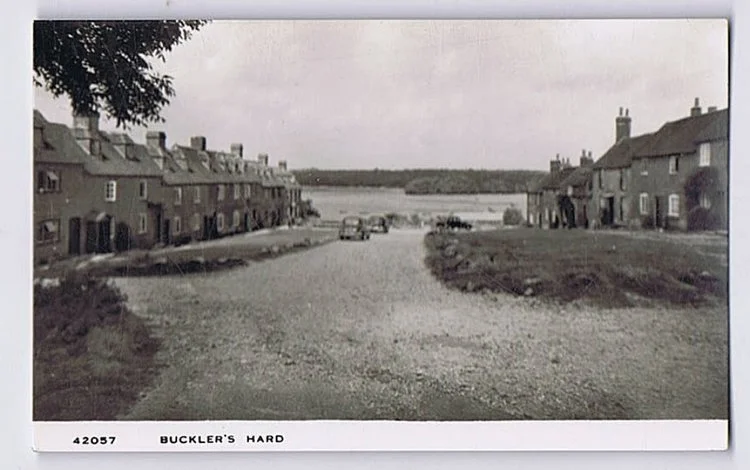 Buckler's Hard in the 1950s. It wasn't a lot different in the '60s.