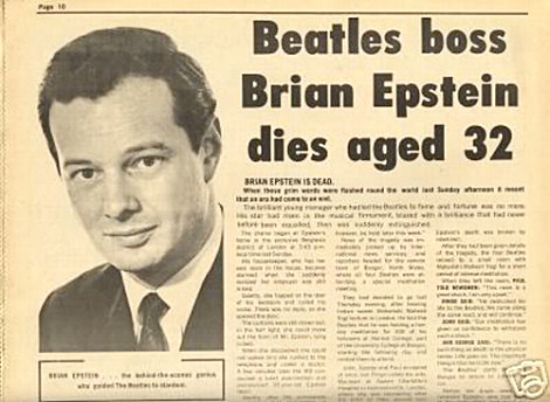 Brian Epstein: "Without his contribution and sacrifice, the Beatles would not exist as we know them" - Jeremy Deller
