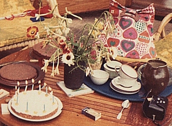 Chocolate shortbread, chocolate cake, and almond cake with lemon icing