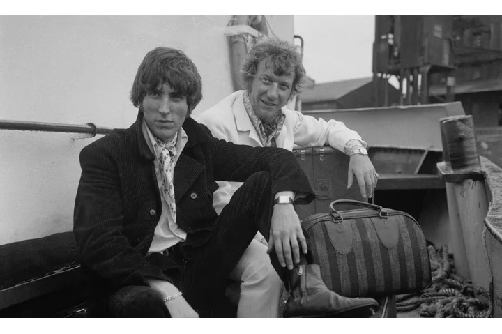 Johnny Walker (R) and Robbie Dale (L) stayed with Radio Caroline up until the day the ships were towed away, in March 1968