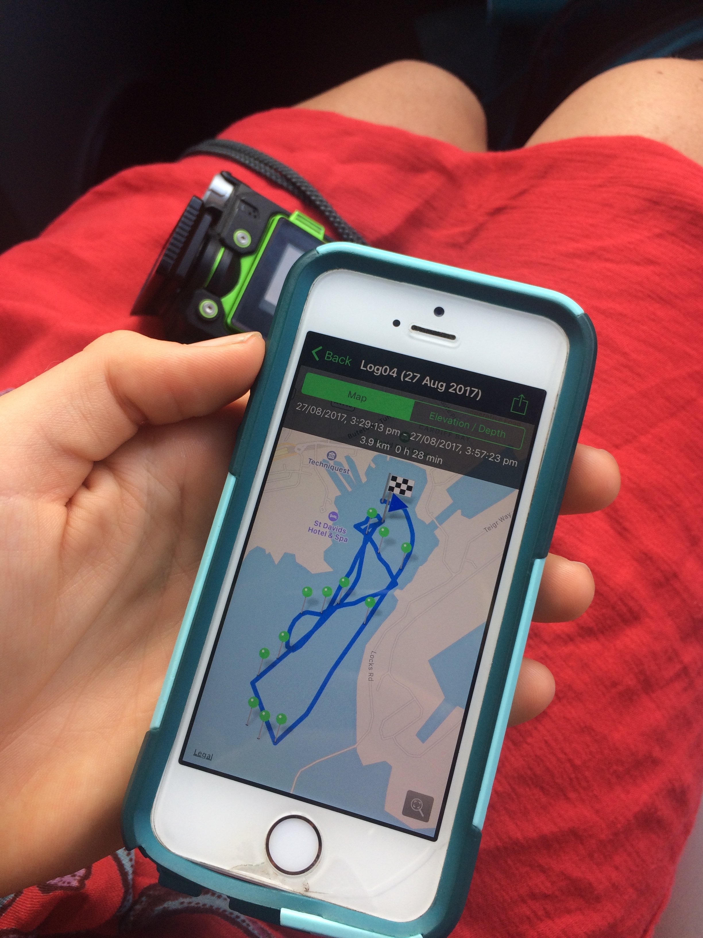Checking out our distance and tops speeds on the Olympus tracker App!&nbsp;