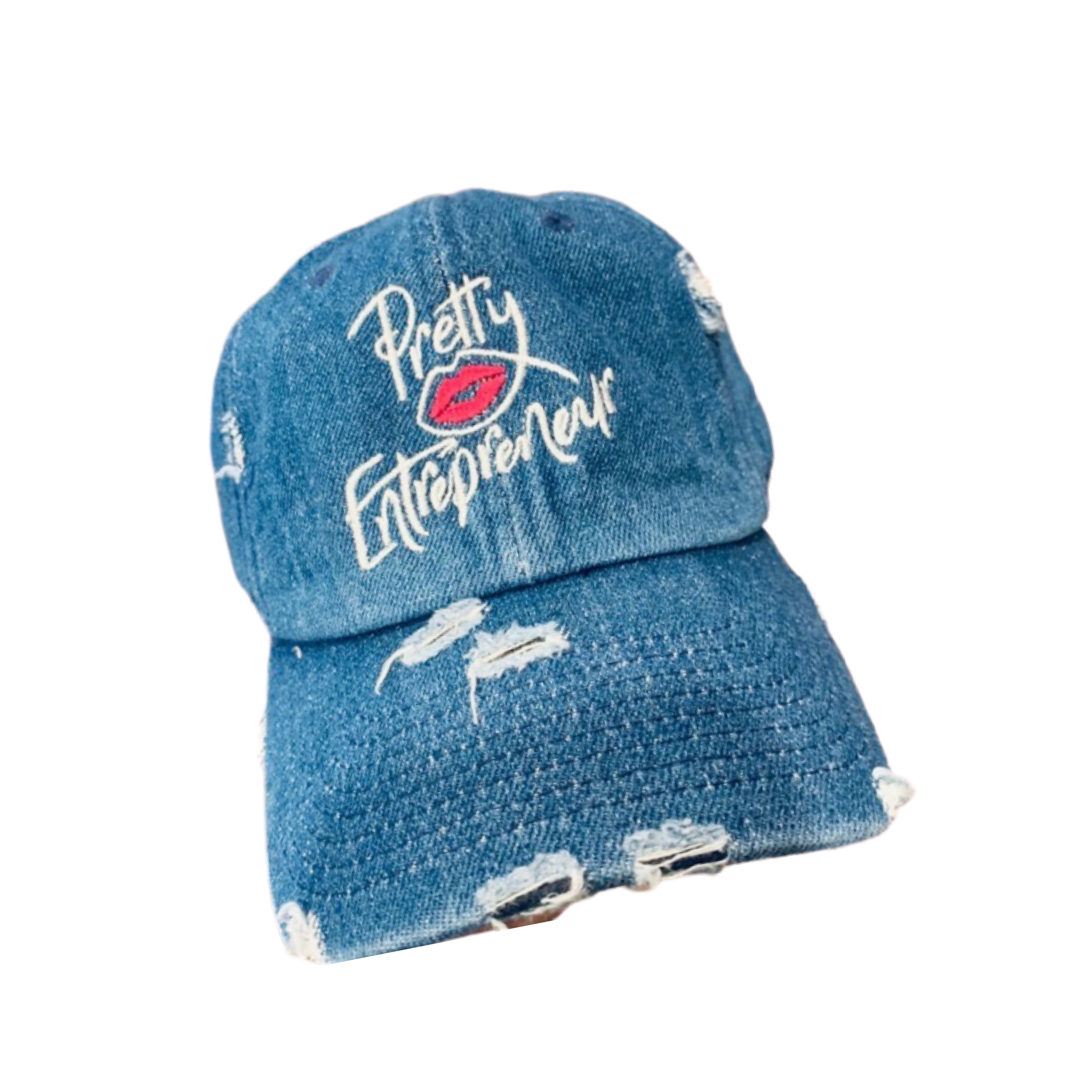 Pretty Denim Distressed Hat