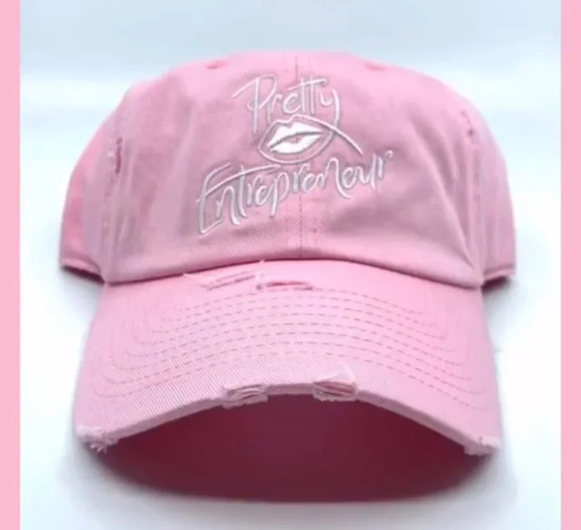 Pretty in Pink Distressed Hat