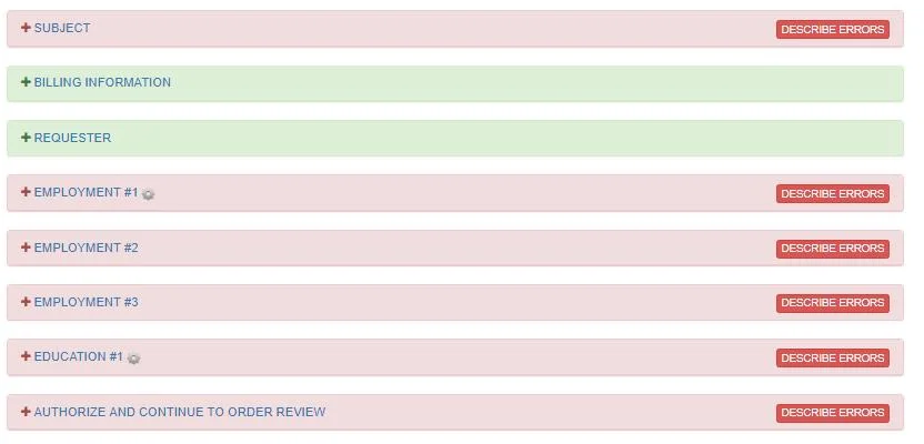 Fresh updated look to the ordering section.
