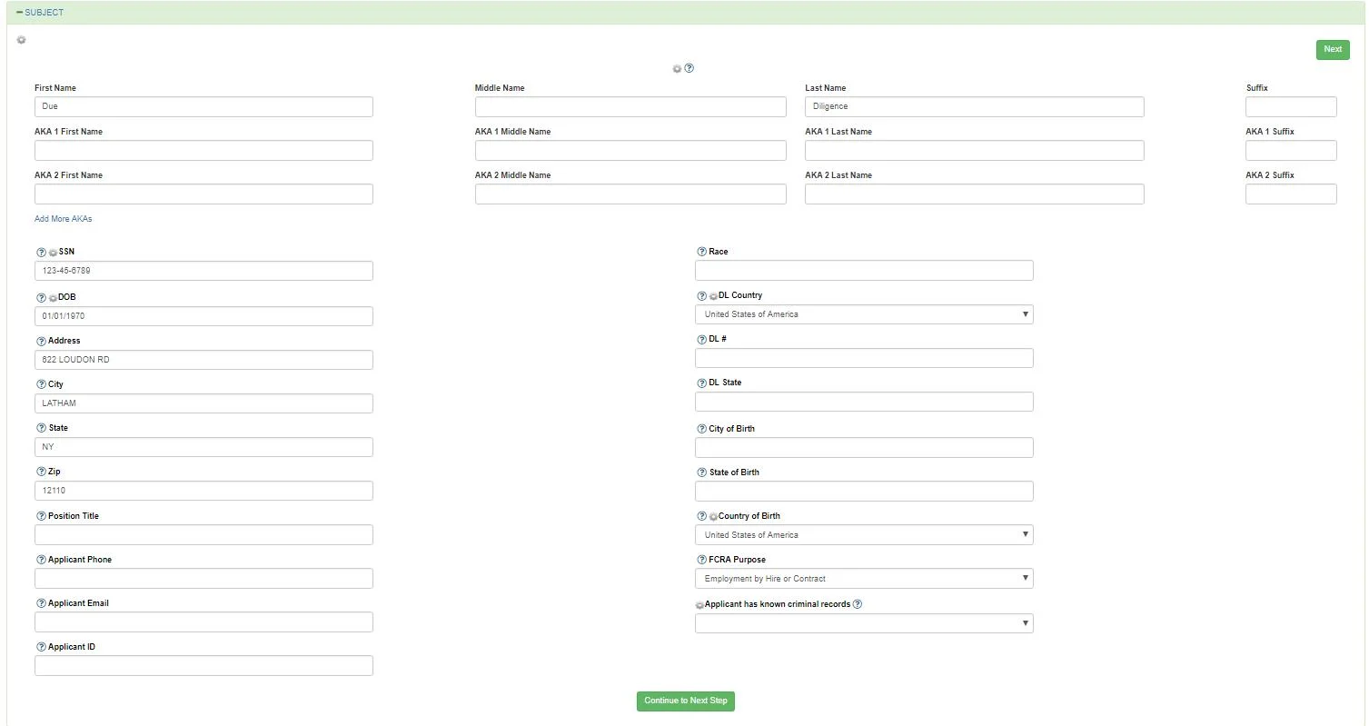 Ordering Tab Open
