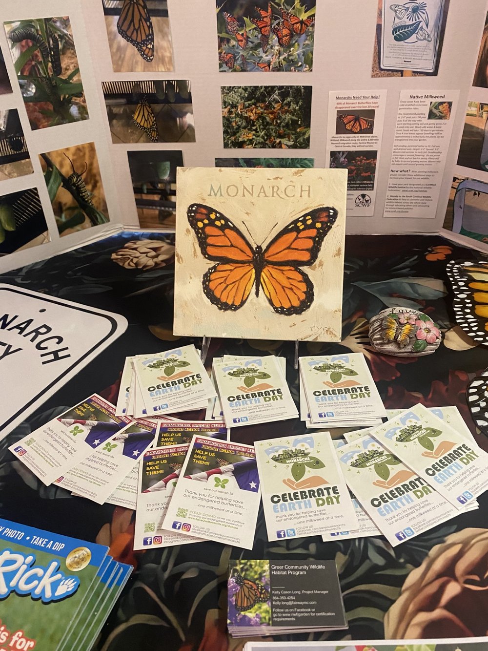 Kelly helped distribute hundreds of milkweed seed packets for monarchs!