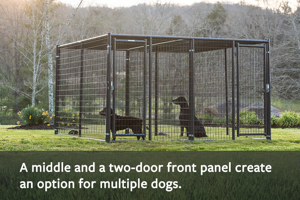 double door kennel panel