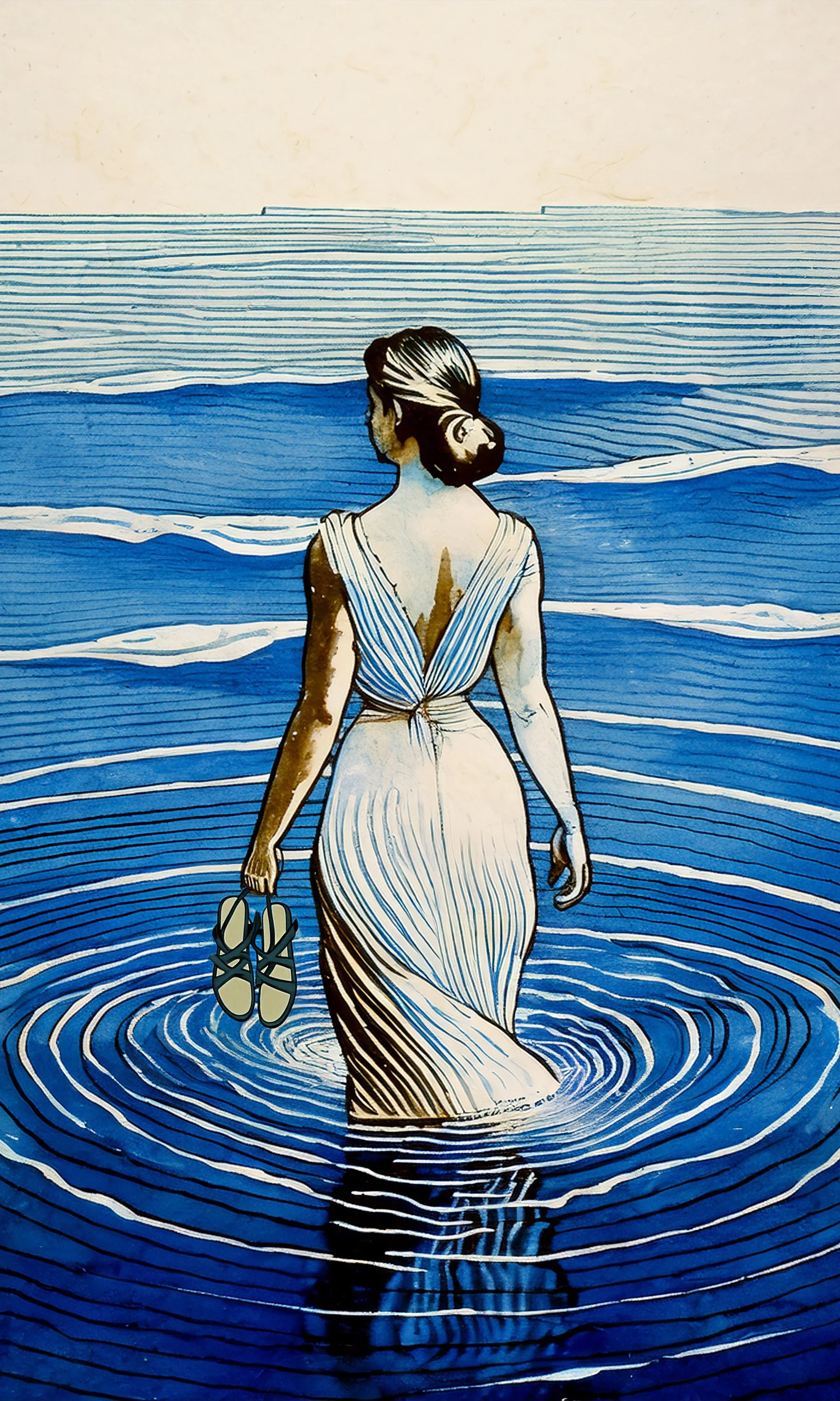 "Vacation Mode" Metallic Wall Art 24" x 36"