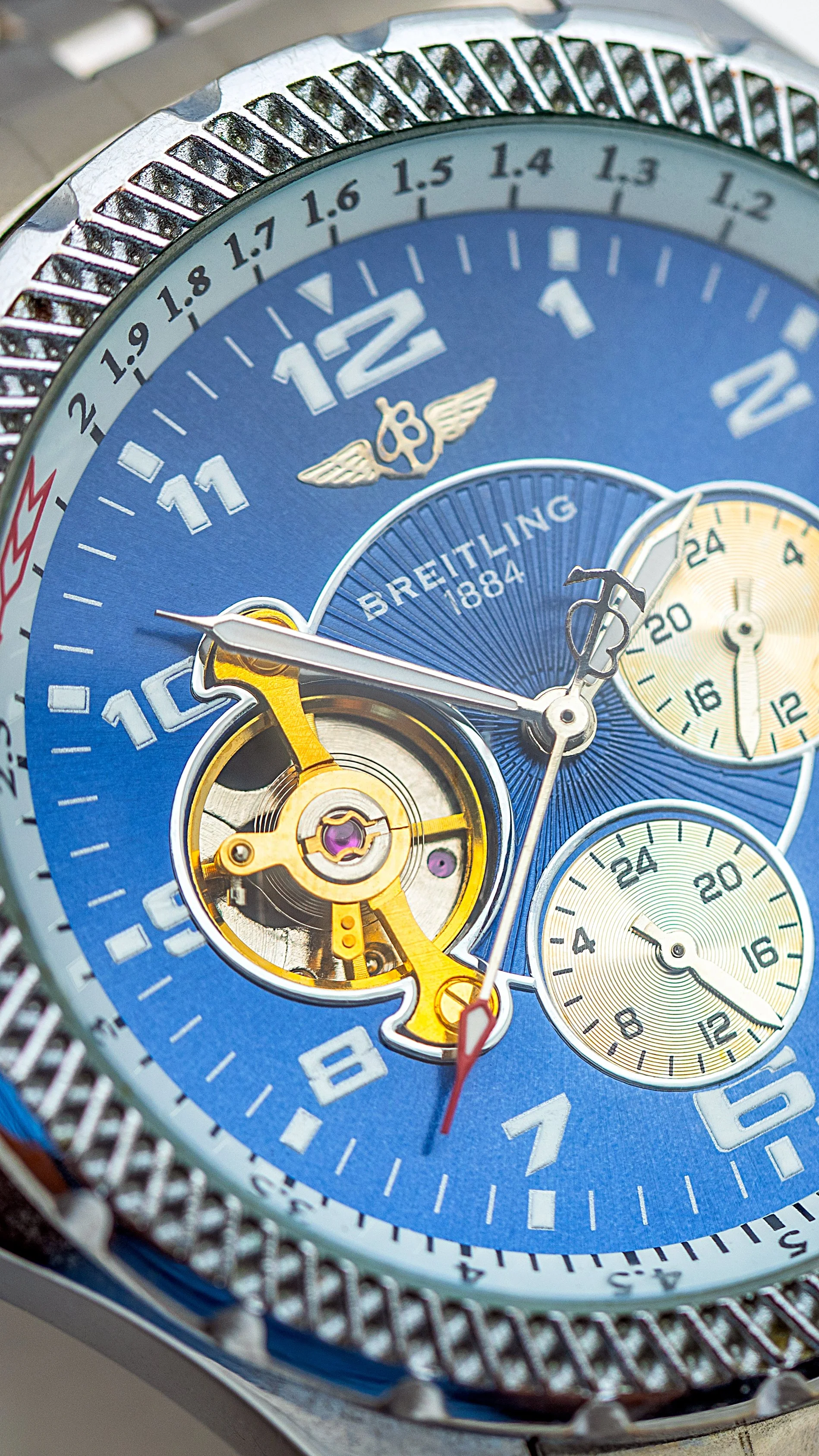 Breitling Watch Detail Metallic Art Print - 24" x 36"