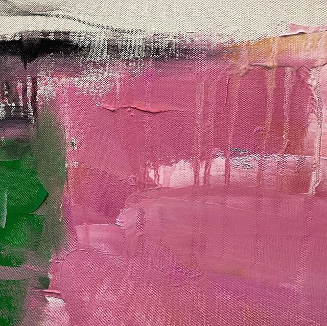 So, a few days ago I was planning to paint with a subtle, calm palette... and lay off the pink blobs - whoops 😬 here&rsquo;s a tiny bit of a massive painting that might give you a clue about what happened 😂💕I&rsquo;ll show you more later today!
.
