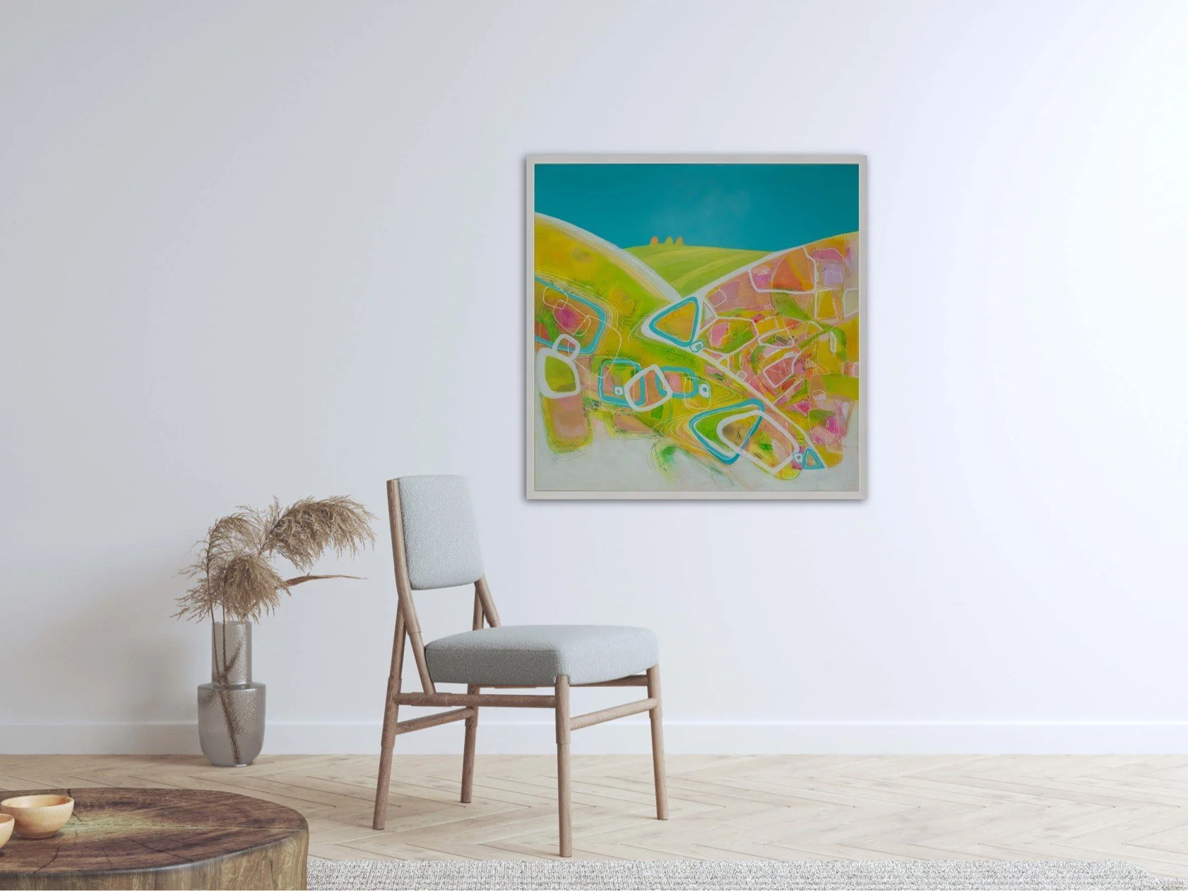 Contemporary large abstract landscape painting for sale Brighton UK artist