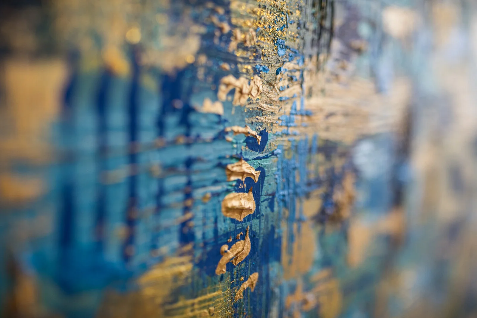 Modern original abstract acrylic painting on big canvas by emerging artist from UK Sussex Brighton Hove