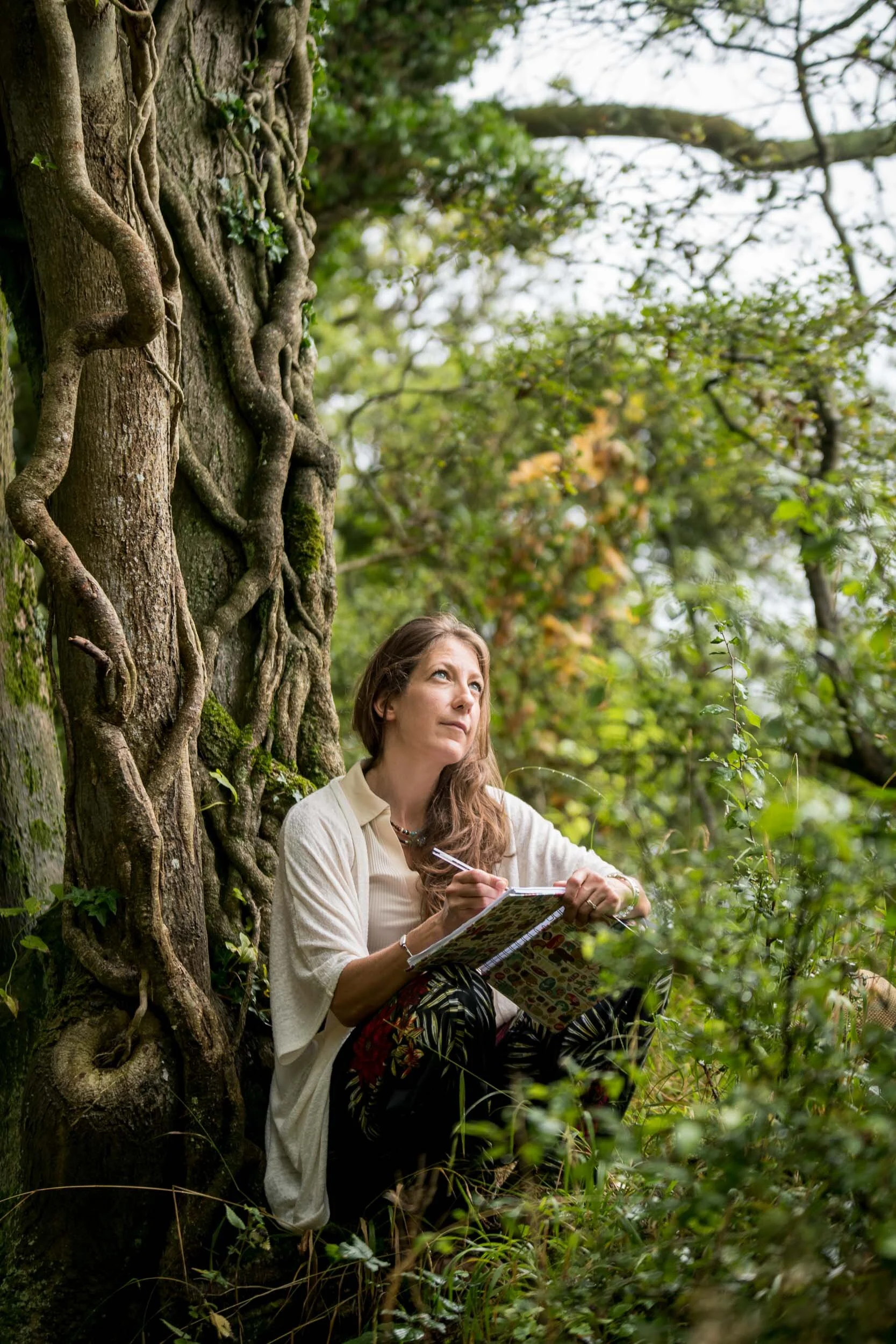 Brand portrait headshot photoshoot in Sussex forest