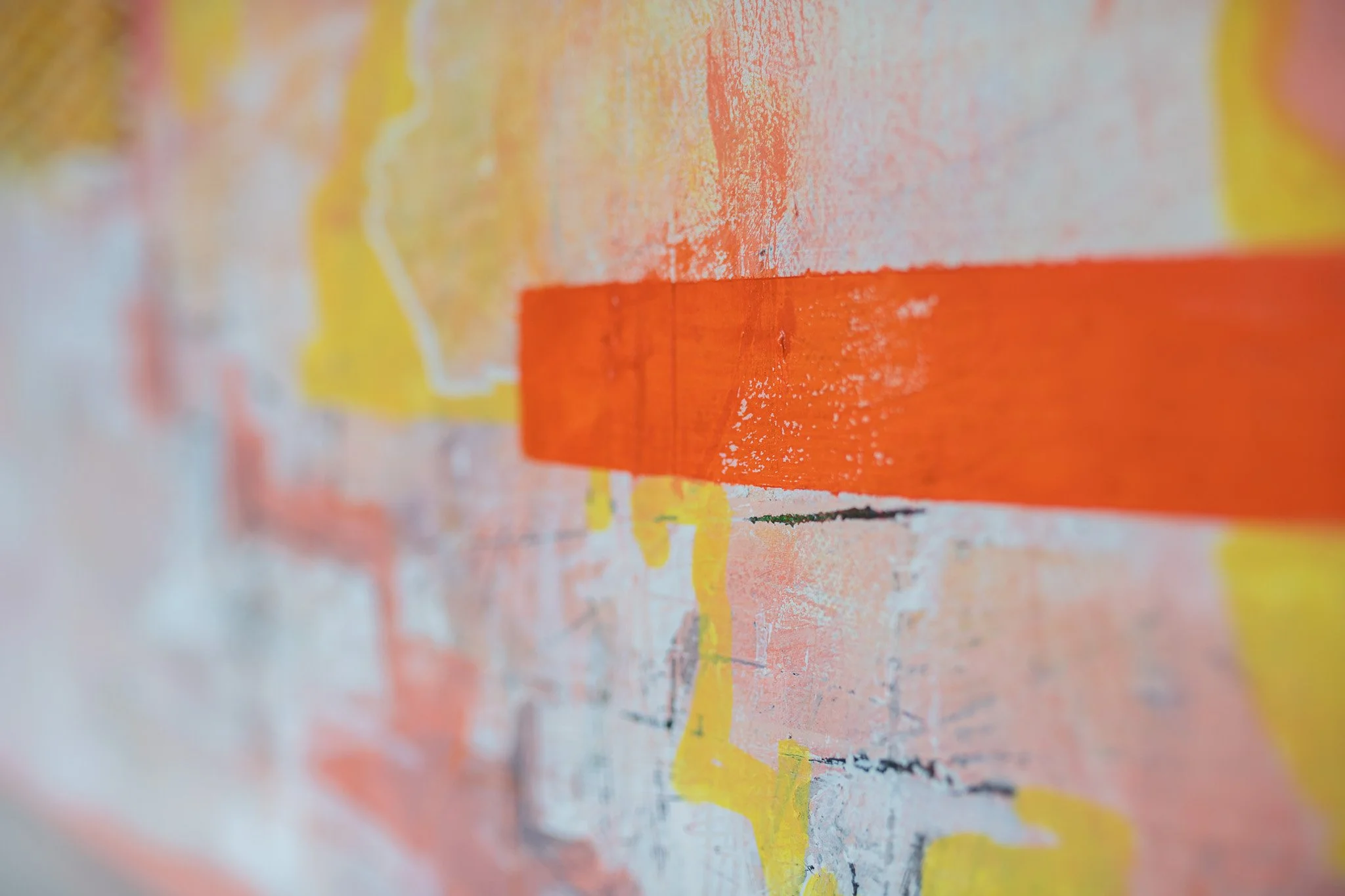 Mixed media orange abstract painting for sale.jpg