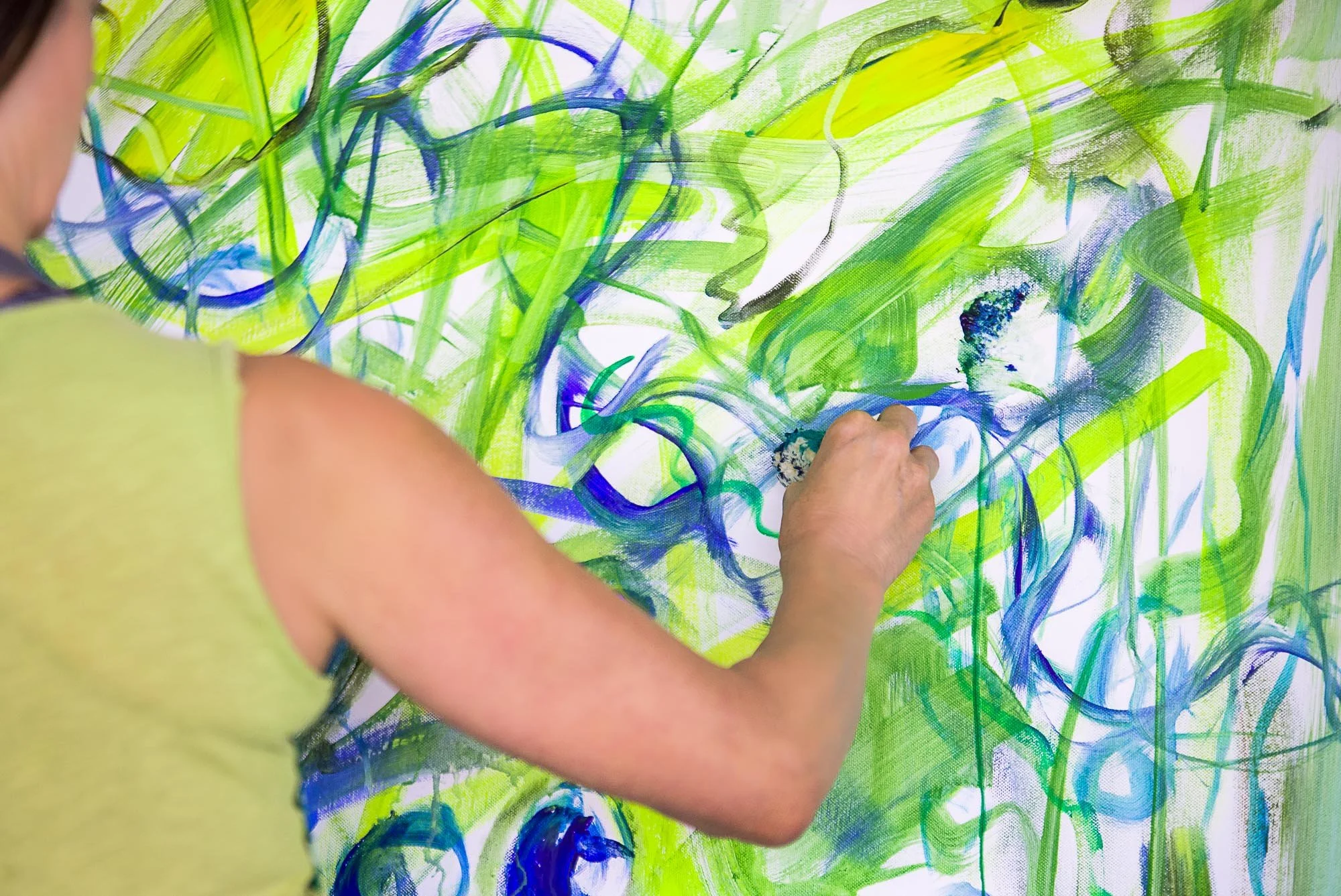 Paint your own acrylic large abstract one day painting art