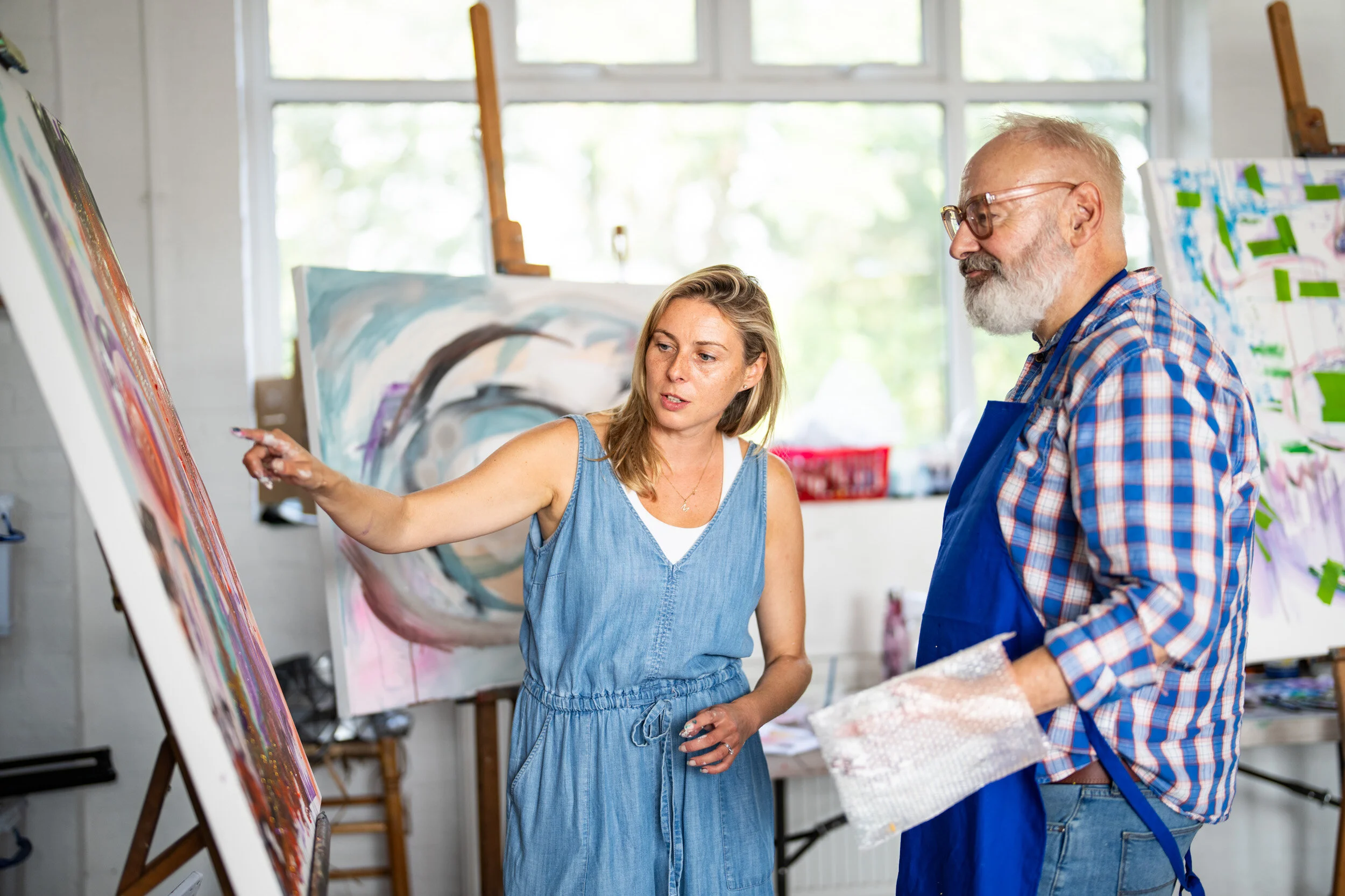 Adults Large Abstract Painting Art Class Course Retreat  Workshop Brighton Hove UK (Copy)