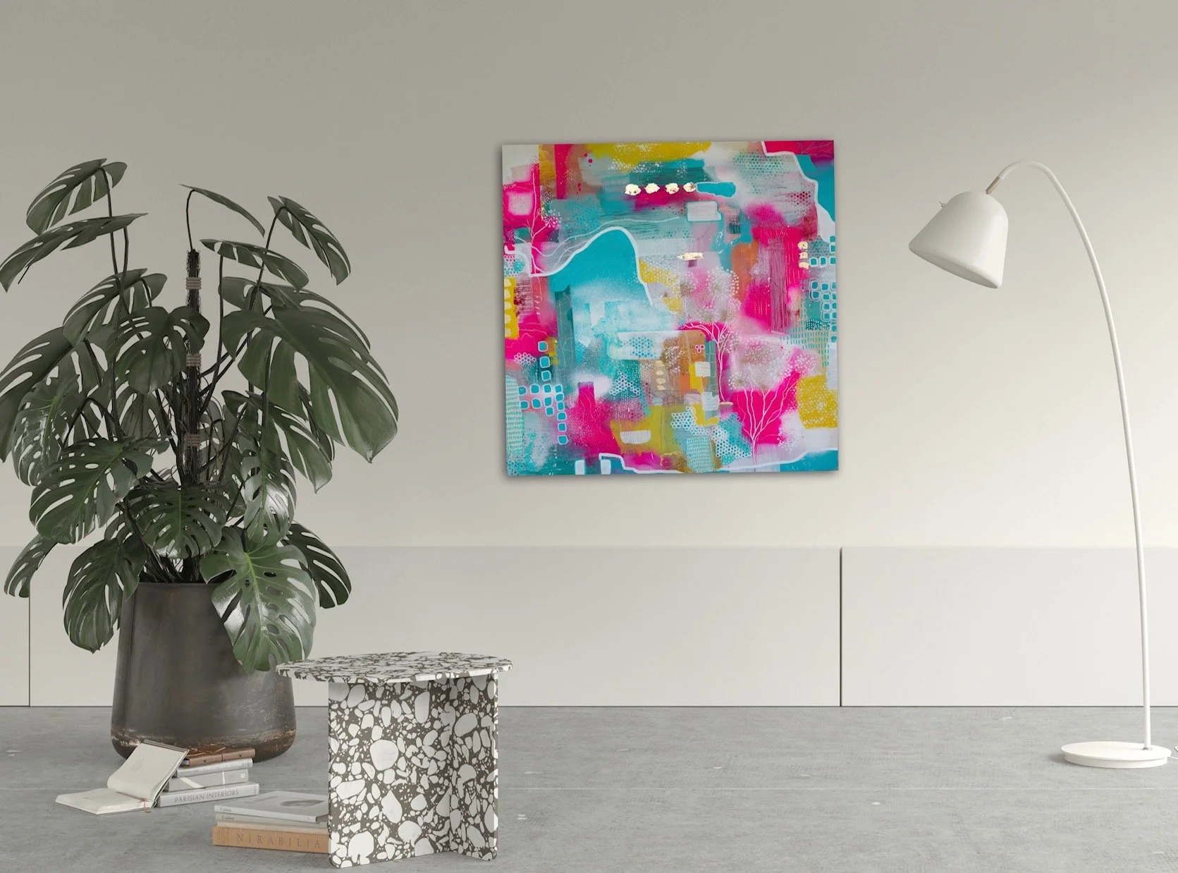 Large original abstract painting for sale by Brighton UK artist